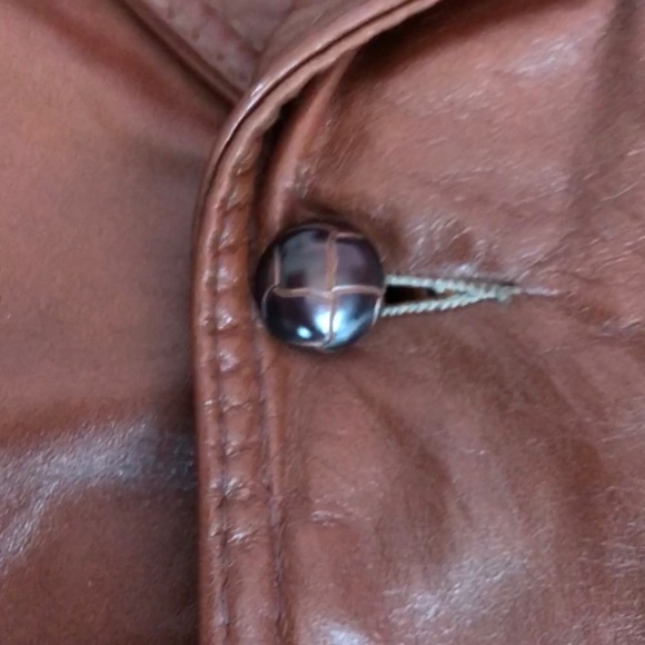 Leather unisex lined jacket. S/M - Picture 7 of 11